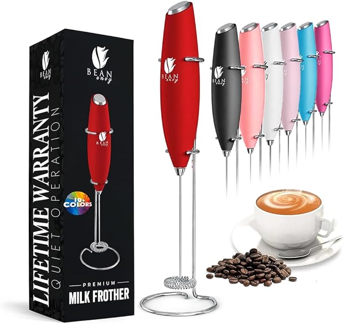 Bean Envy Milk Frother, Coffee Stirrers, Frother Wand, Milk Frother Handheld, Frother with stand