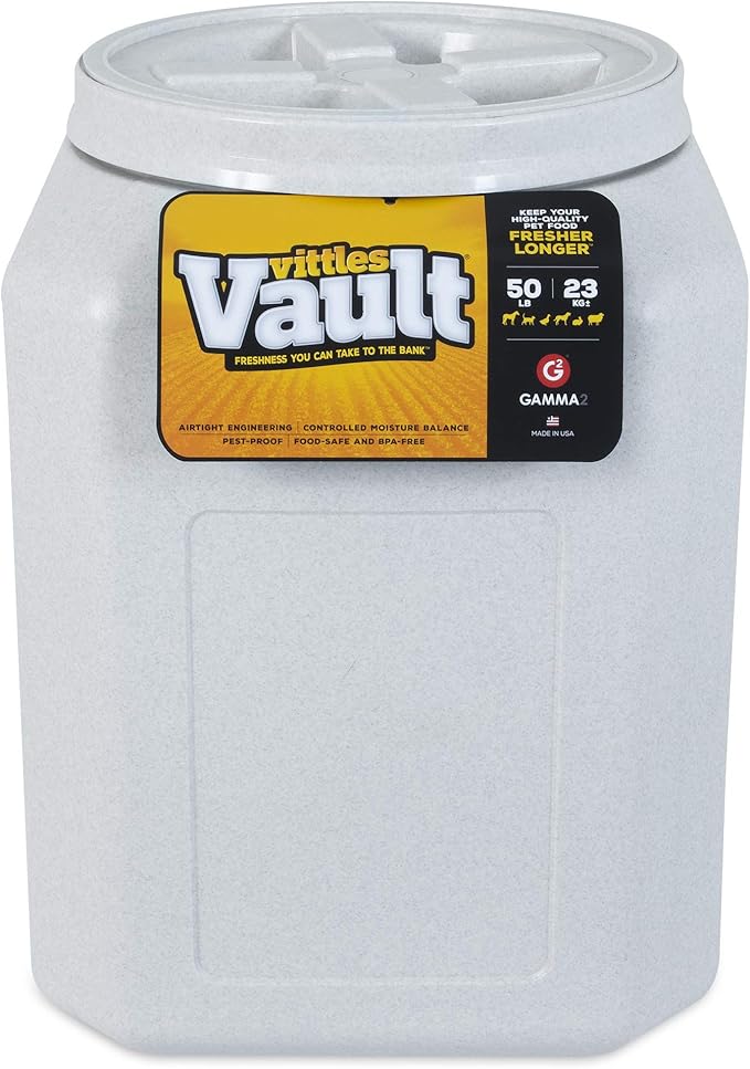Gamma2 Vittles Vault Pet Food Storage Containers - Sealed Dog and Cat Food Storage Container, Fits up to 50lbs