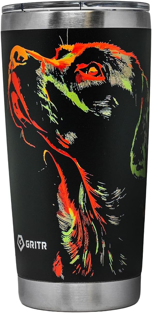 GRITR Stainless Steel Tumbler – 20oz/30oz, Insulated & Leakproof, Hot or Cold Drinks Anywhere, Travel Tumbler with Straw and Lids for Coffee, Water & Smoothies